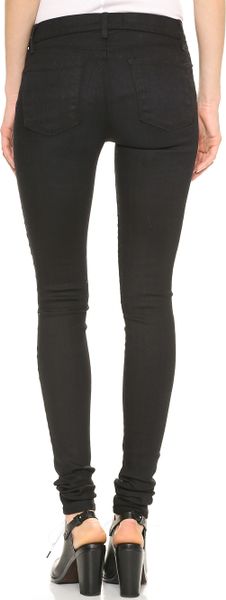 J Brand 624 Stacked Stocking Super Skinny Jeans Veil In Black Veil