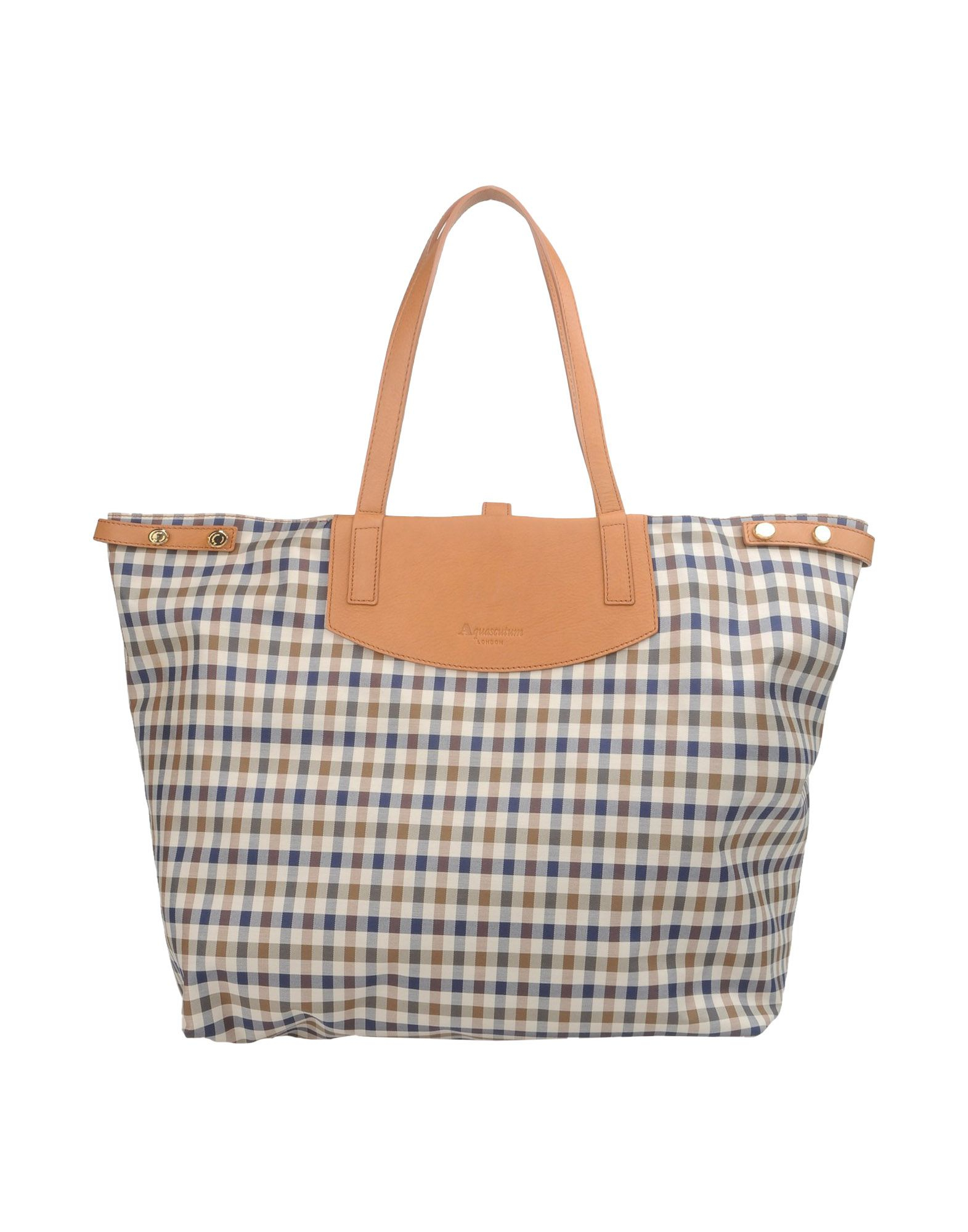 Aquascutum Large Fabric Bag in Brown