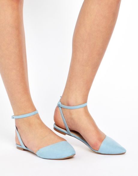 Asos Ladybug Pointed Ballet Flats in Blue | Lyst