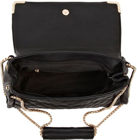 River Island Black Quilted Chain Strap Bag in Black | Lyst