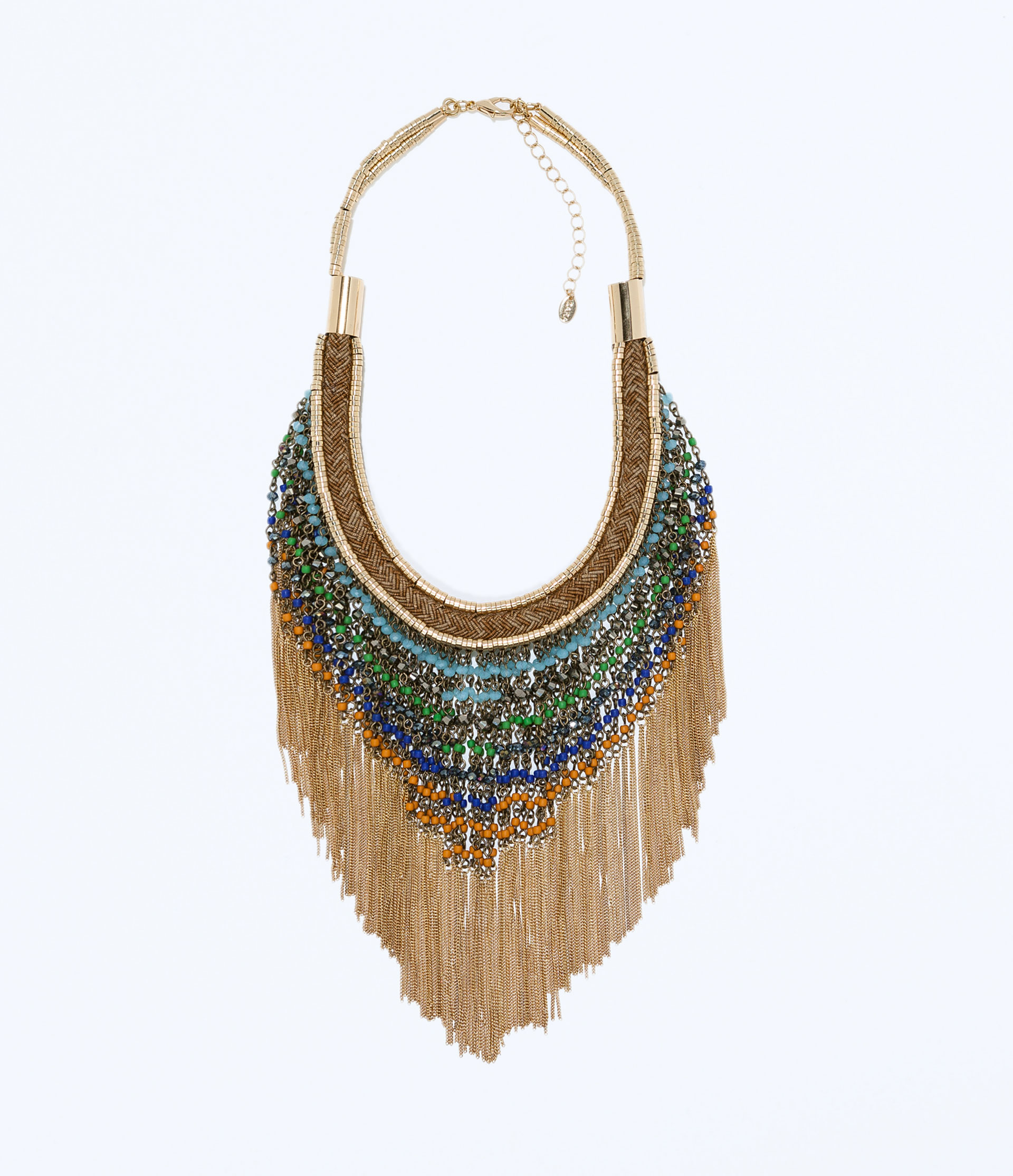 Zara Fringe Necklace in Gold (only one) | Lyst