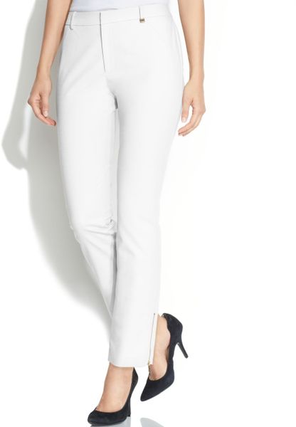 white ankle pants