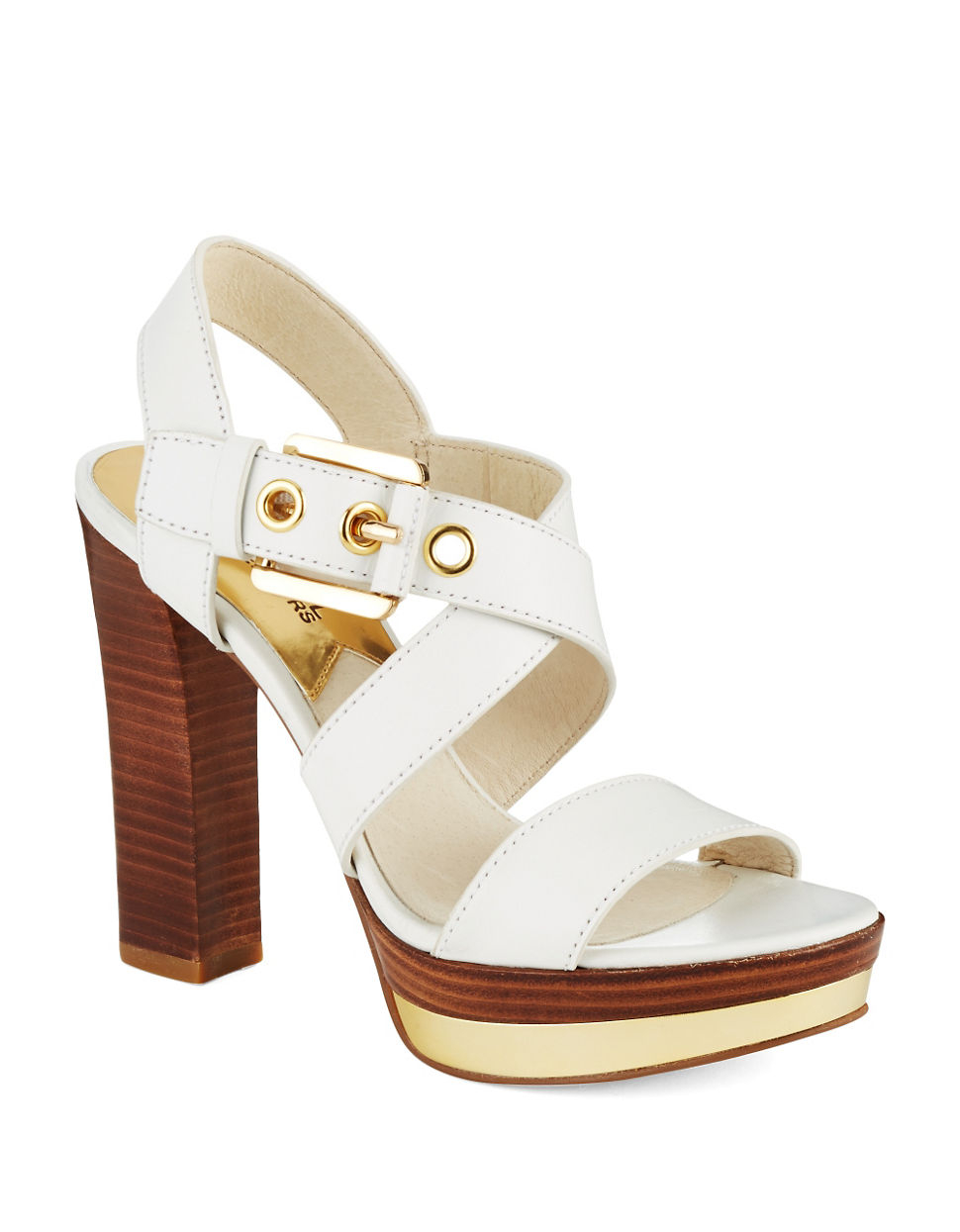 michael kors white flat sandals