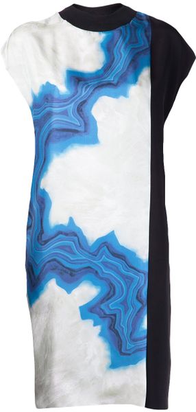 3.1 Phillip Lim Colorblock Shift Geode Dress in Blue | Lyst