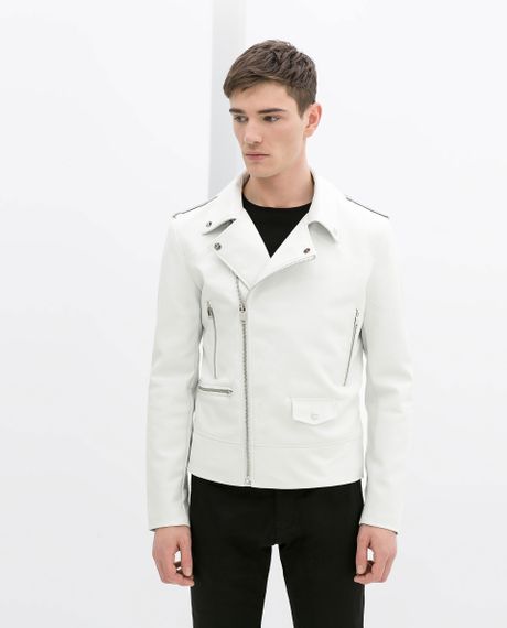 zara man white jacket