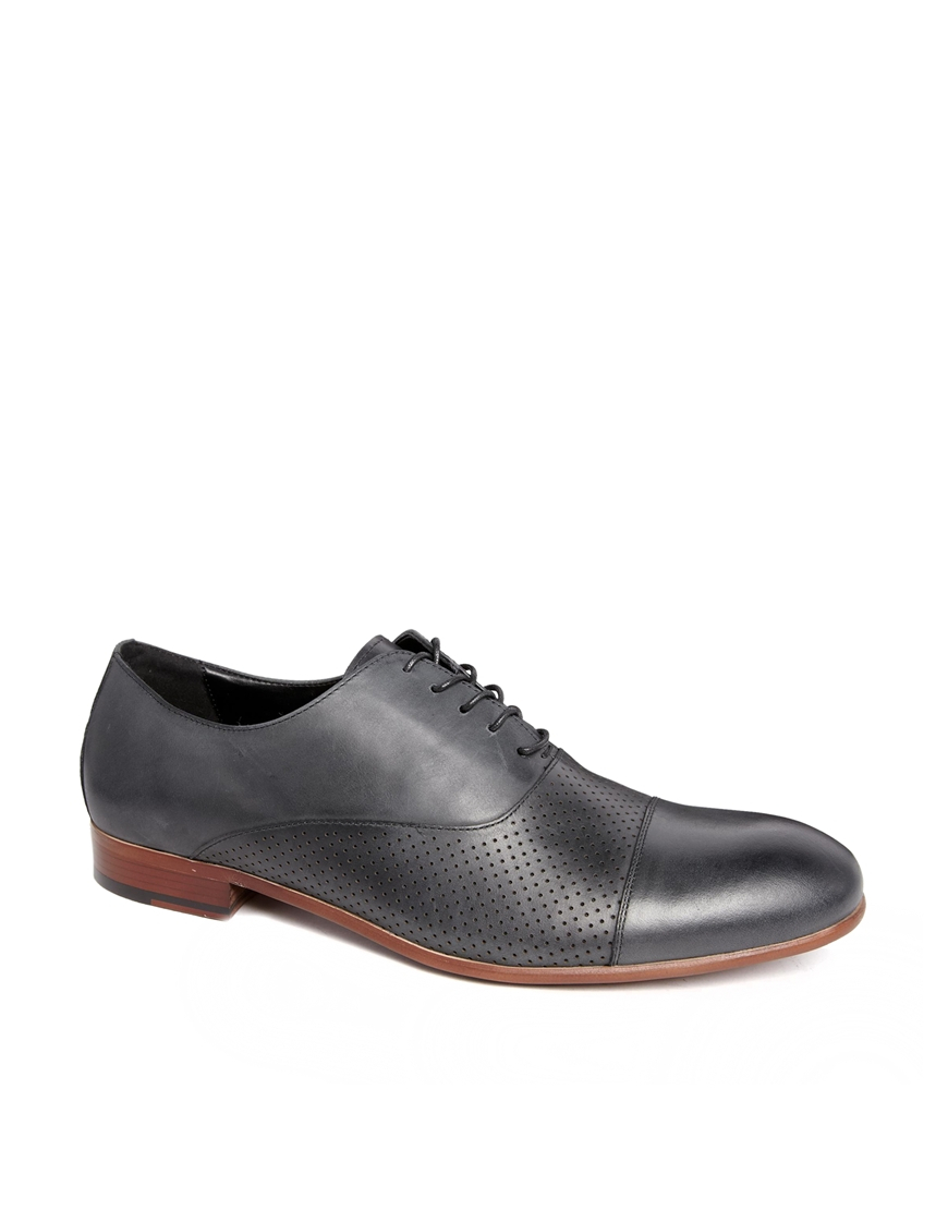 Aldo Clibon Leather Perf Oxford Shoes in Black for Men | Lyst
