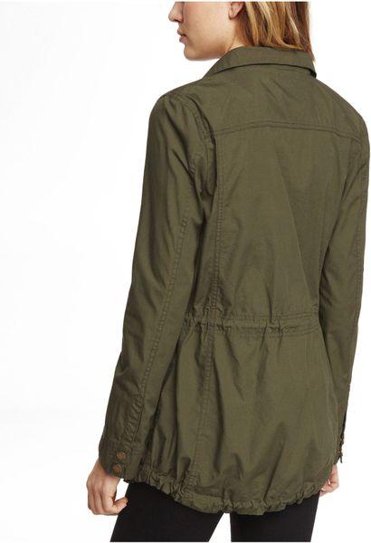 Express Cotton Anorak Jacket in Green (LIGHT OLIVE) | Lyst