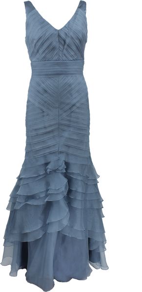 layered chiffon gown