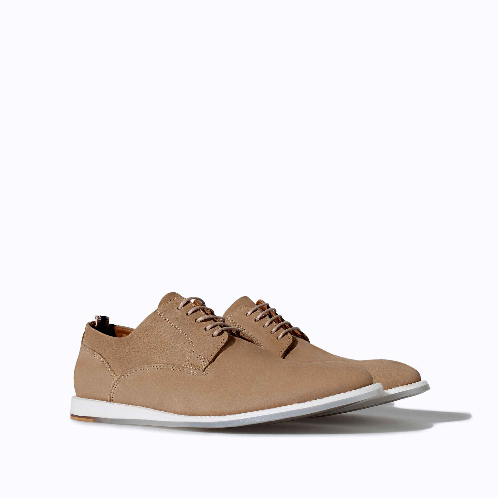 Zara Laceup Shoes with Wedge in Brown for Men (Taupe) | Lyst