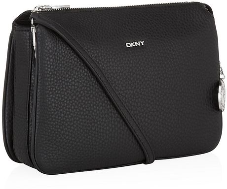 Dkny Tribeca Triple Cross Body Bag in Black