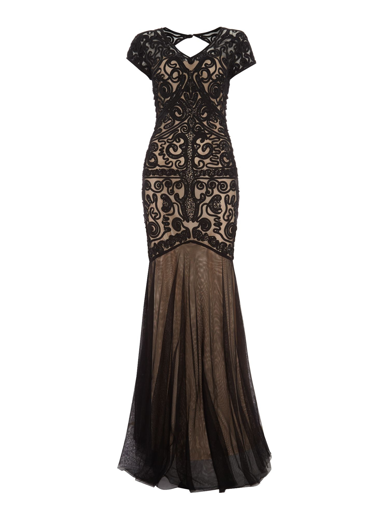 js collection embroidered gown