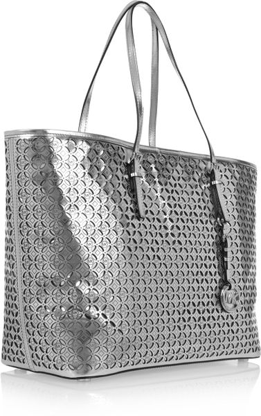 michael kors tote bag silver