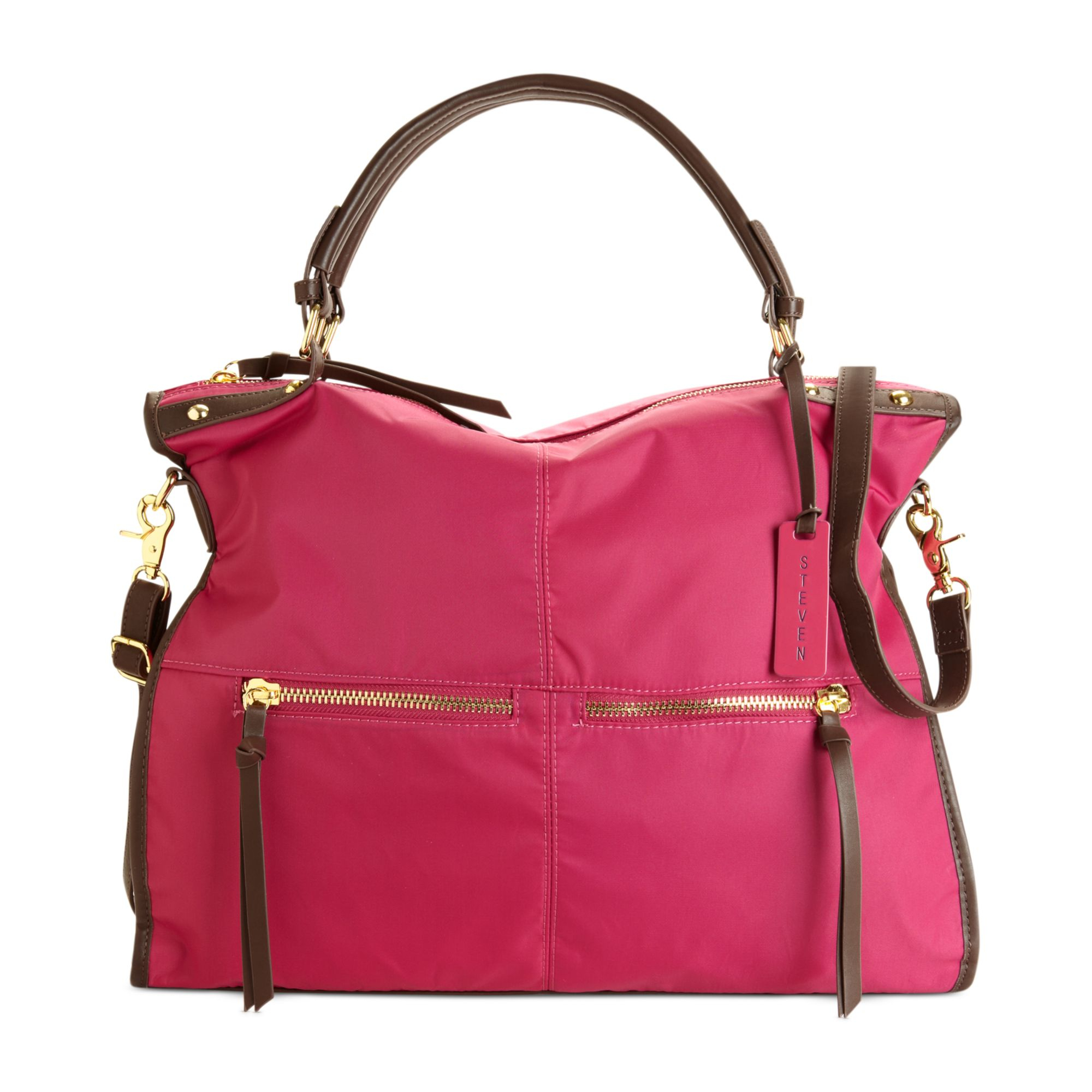 steve madden pink tote bag