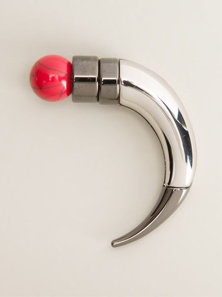 Givenchy single horn earring