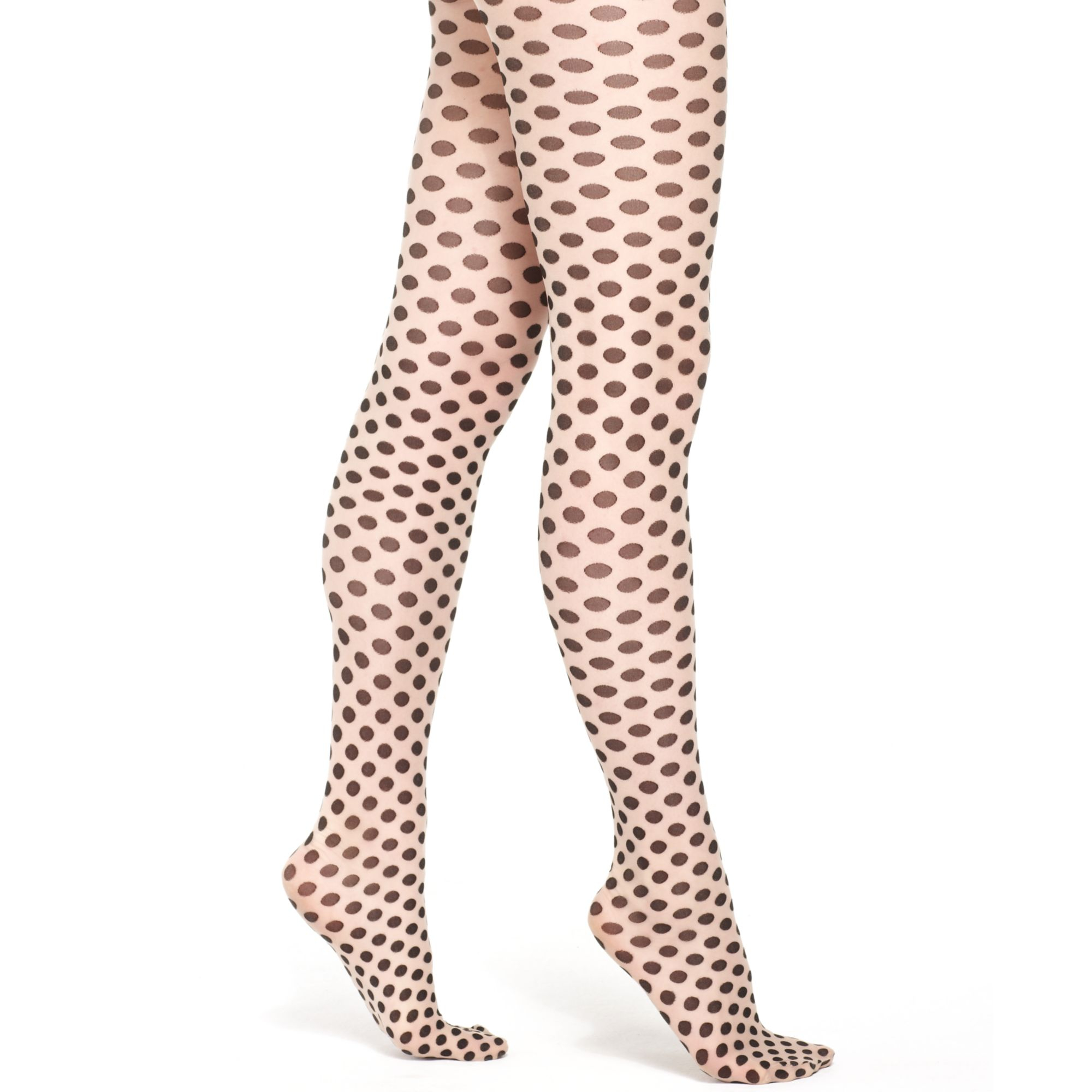 Hue Sheer Dots With Control Top Tights In Black Lyst 