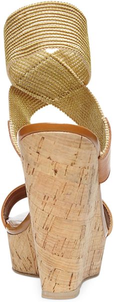 steve madden tan wedge sandals