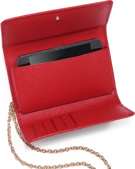 Dolce & Gabbana Miss Sicily Mini Chain Wallet in Red (ROSSO-RED) | Lyst