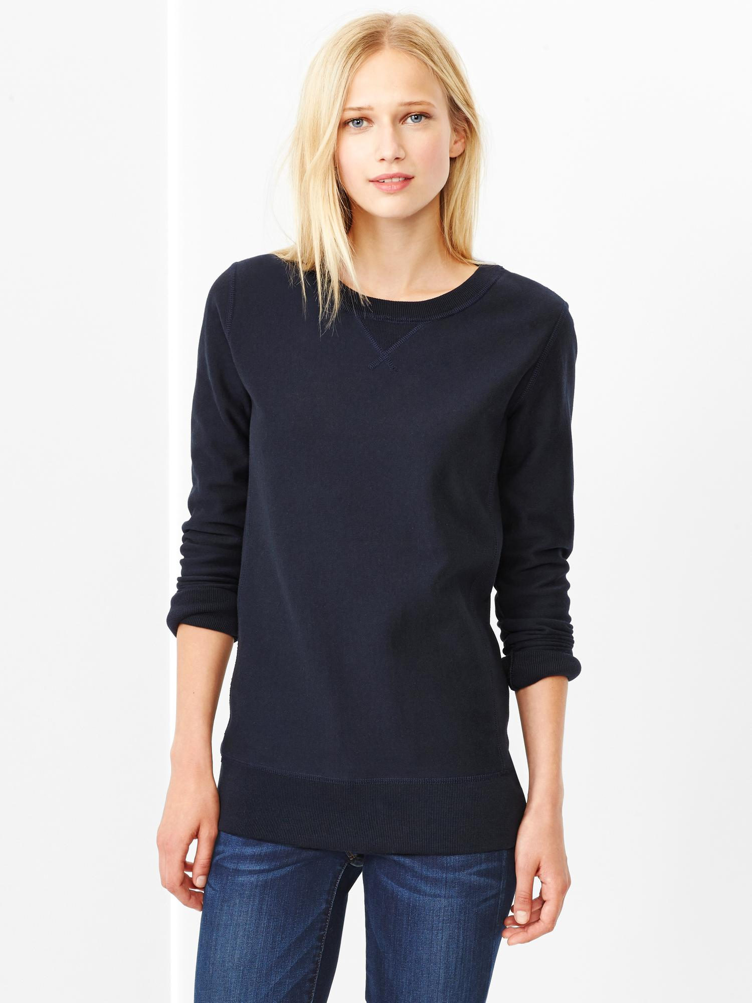 Gap Ribpanel Sweatshirt Tunic in Blue (true navy) Lyst