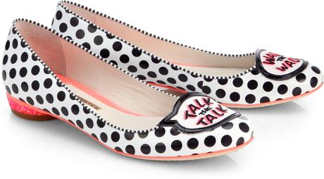 polka dot ballerina flats
