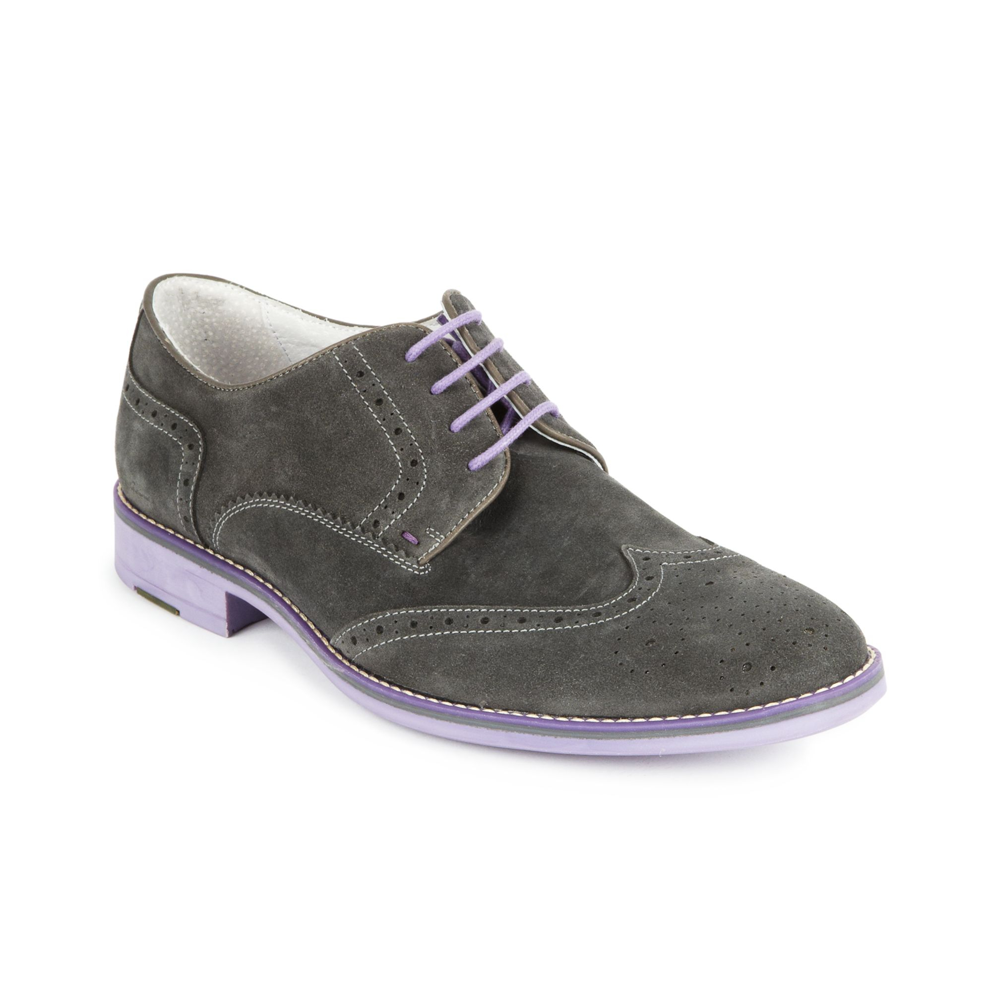 gray wingtip shoes