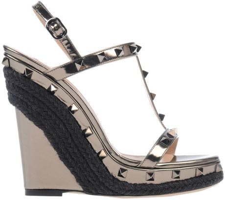 valentino gold espadrilles