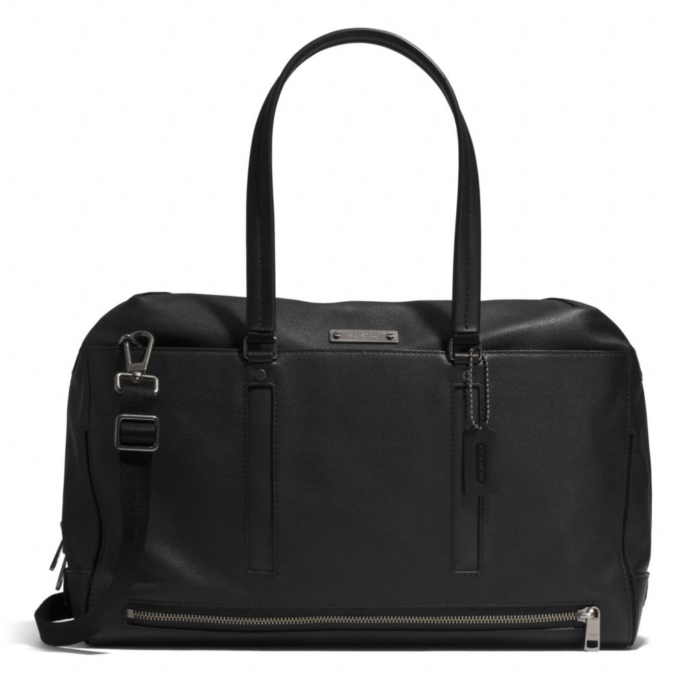 gym bag leather black