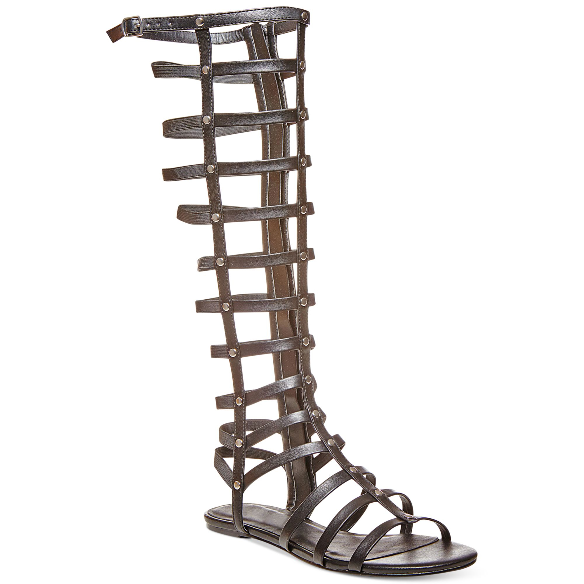Madden Girl Amily Tall Shaft Gladiator Sandals in Black | Lyst