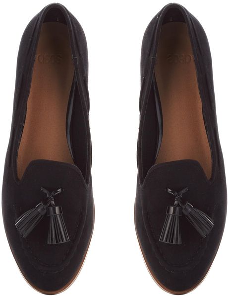new look black flat shoes