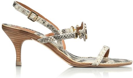 Tory Burch Mira Snakeprint Sandal in Animal (NATURAL) | Lyst