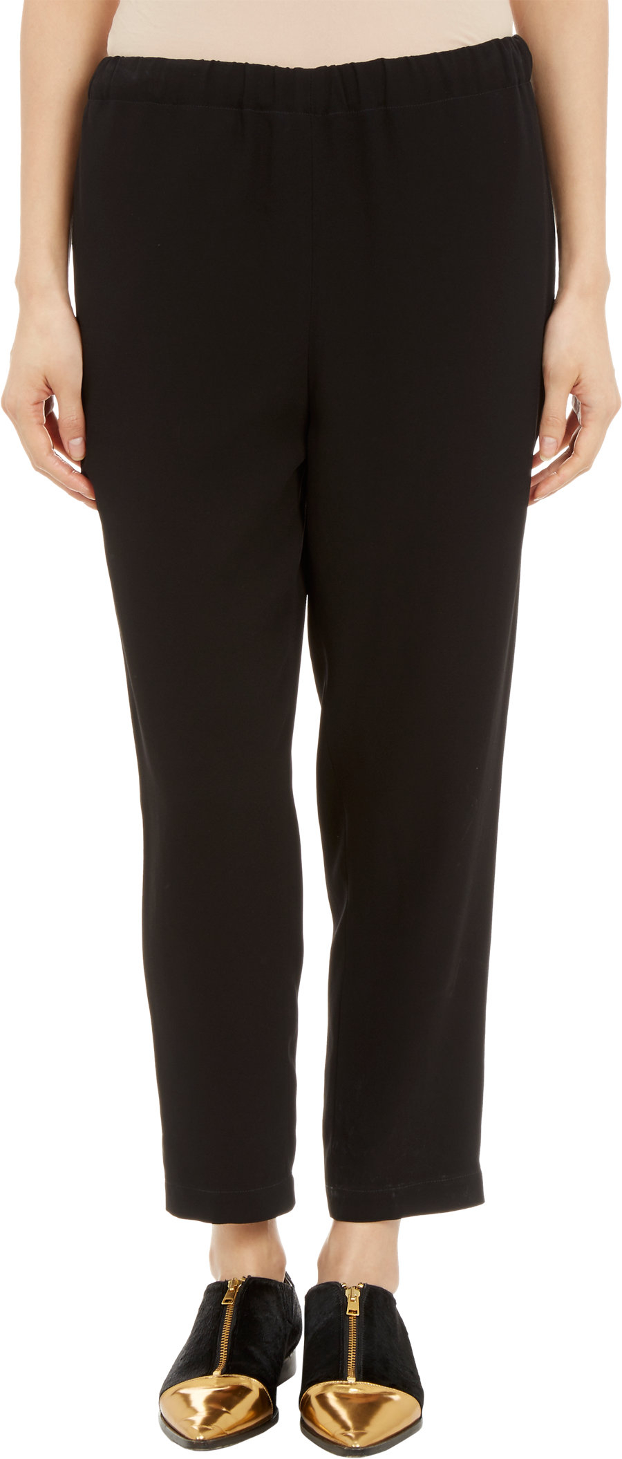 black crepe pants