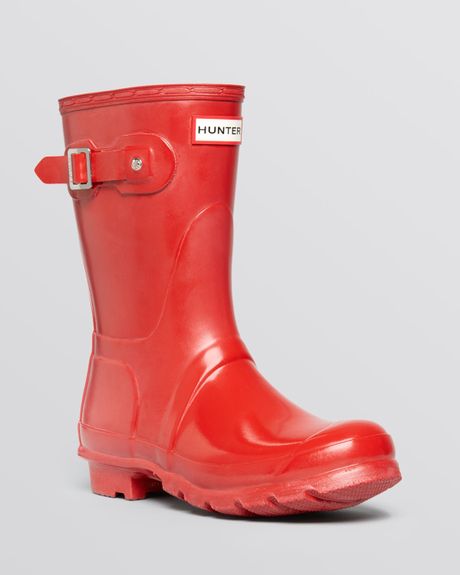 short red rain boots
