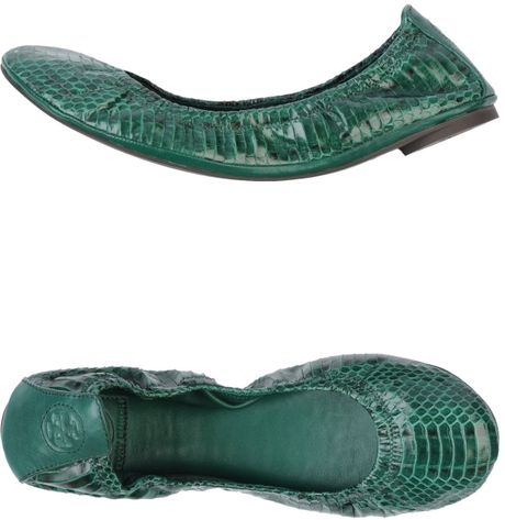 tory burch green flats