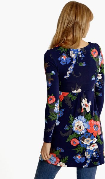 blue floral tunic dress