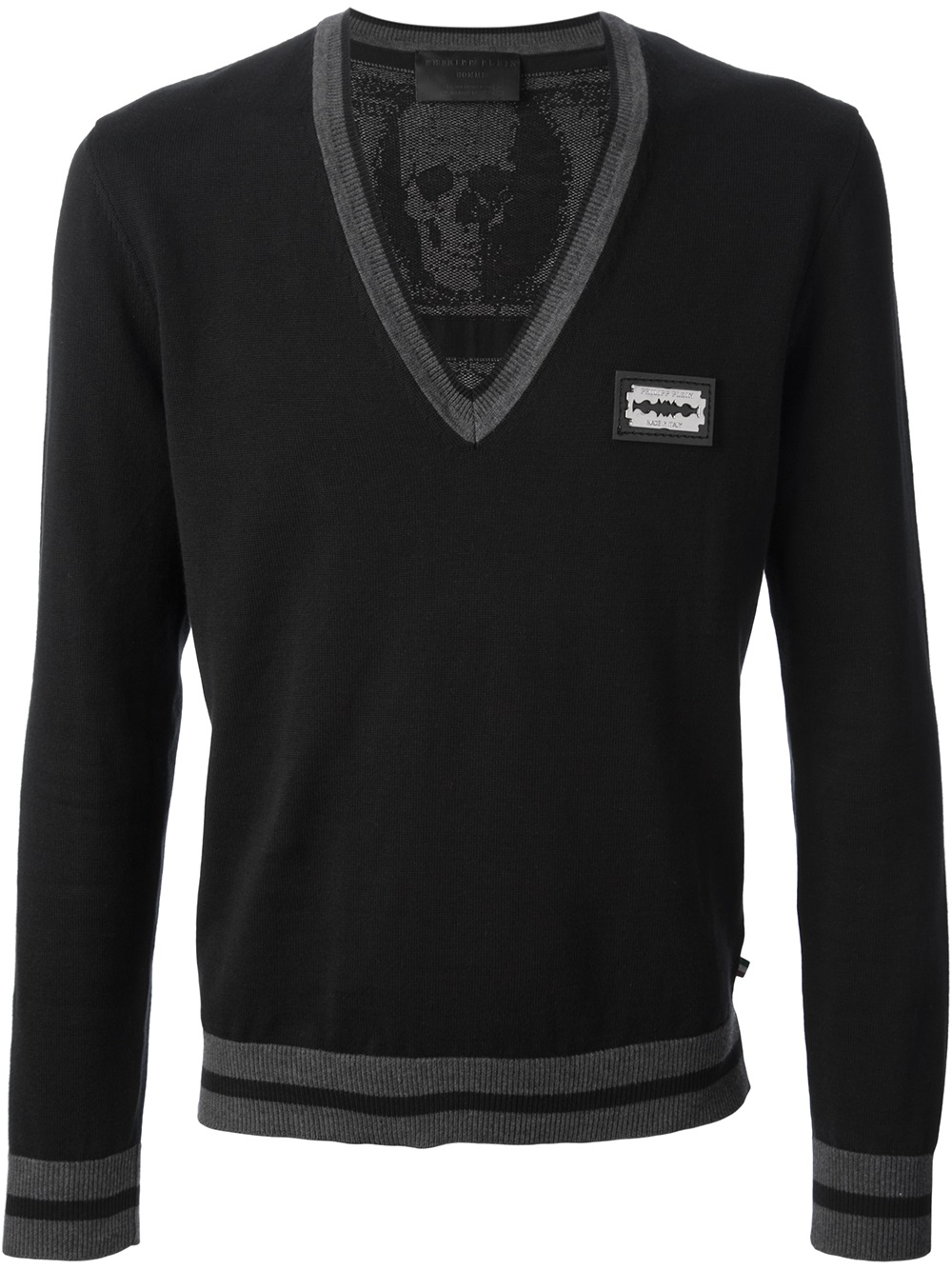 Philipp Plein Skull Knit Sweater in Black for Men Lyst
