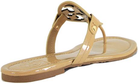 tory burch miller sandals sand patent