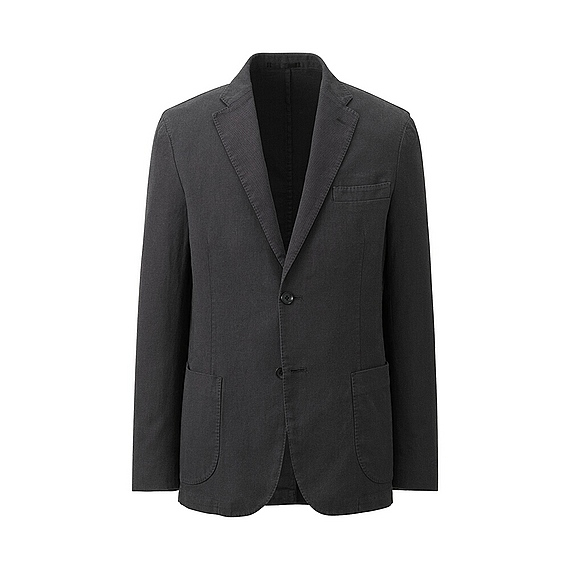 Uniqlo Washed Cotton Slim Fit Jacket in Gray for Men (DARK GRAY) | Lyst