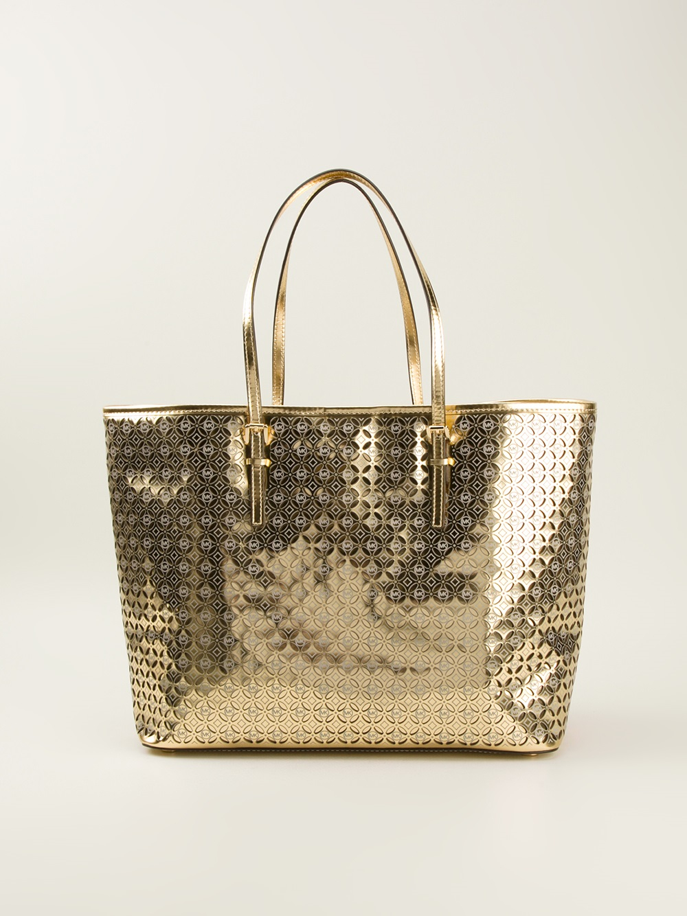 michael kors jet set metallic tote