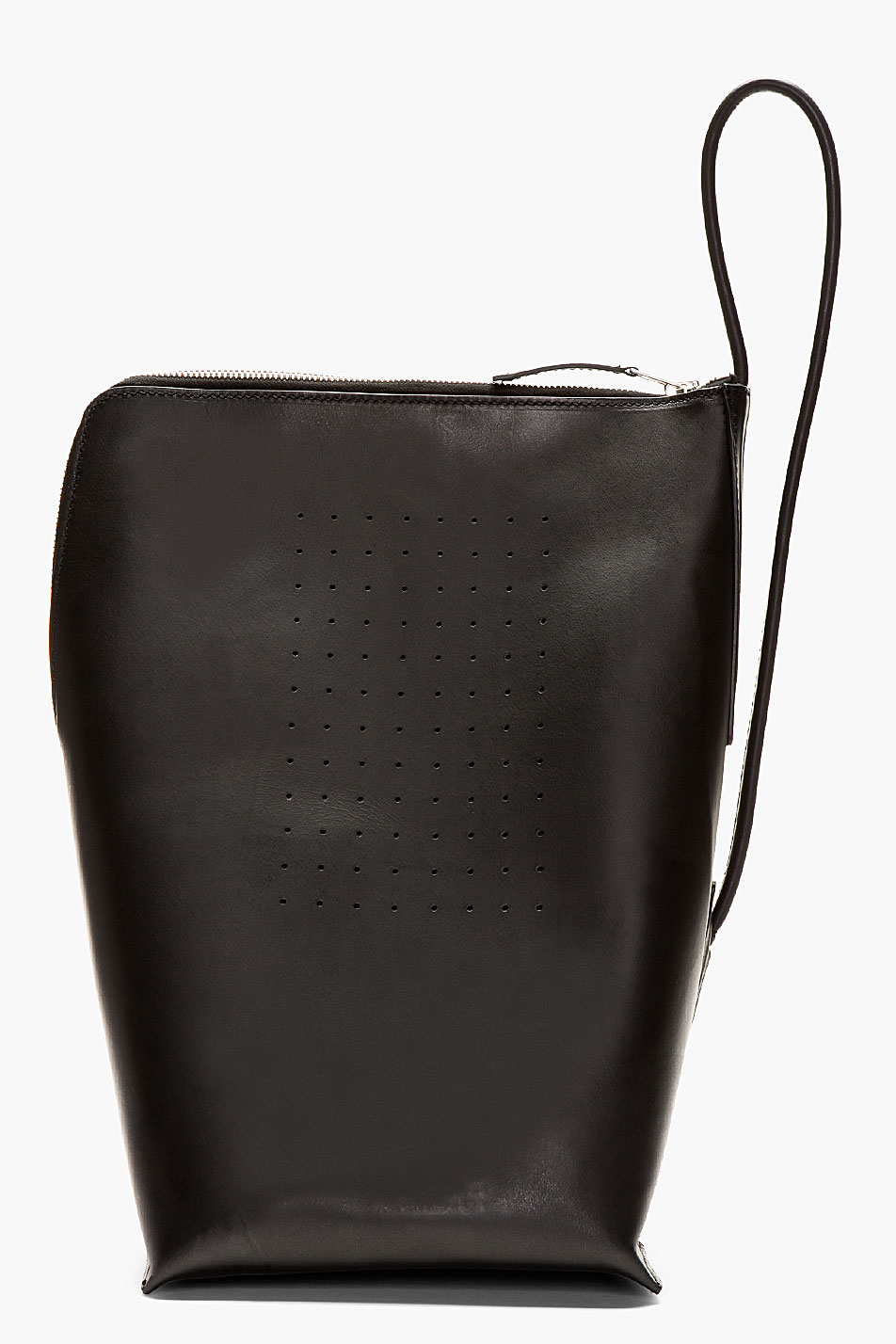 Rick Owens Black Leather Single Strap Bucket Bag in Black for Men | Lyst