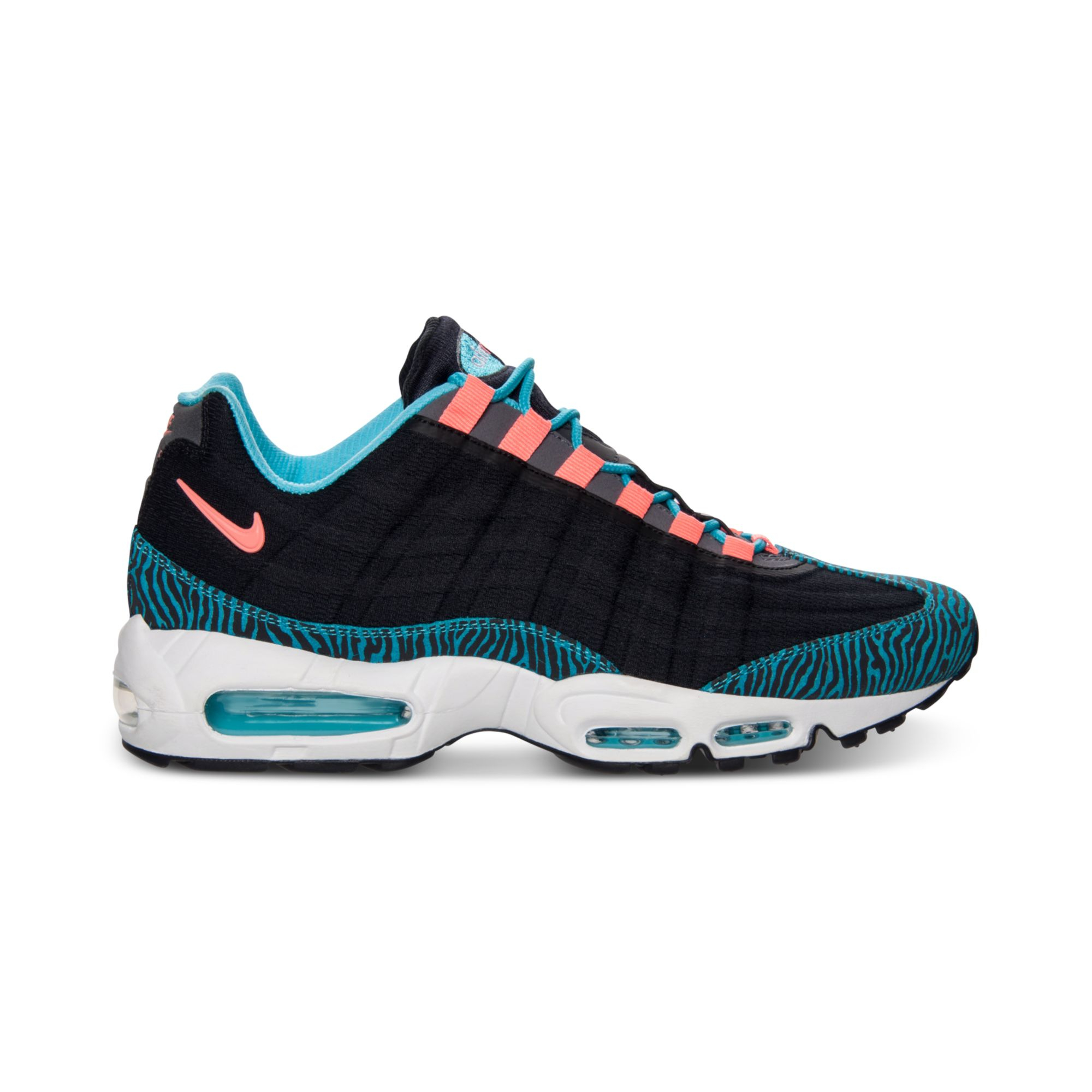 Nike Mens Air Max 95 Premium Tape Running Sneakers From Finish Line in Blue for Men (BLACK/PINK ...