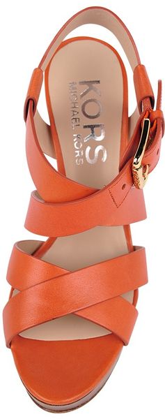 michael kors orange sandals