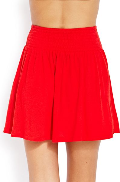 Forever 21 Favorite Flared Skirt in Red | Lyst