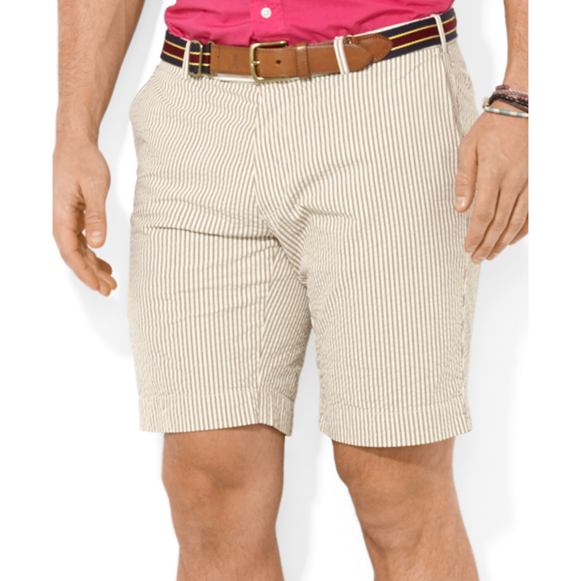 Polo Ralph Lauren Classic-Fit Hudson Seersucker Shorts in Brown for Men (Vineyard Brown) | Lyst
