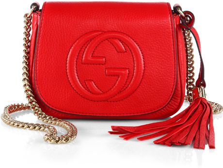 red gucci shoulder bag with chain strap