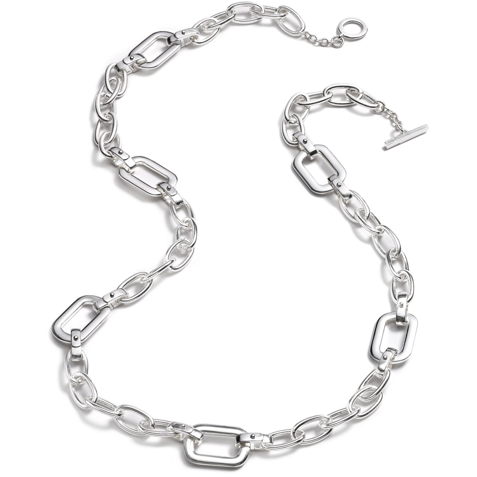 Lauren By Ralph Lauren Silvertone Link Chain Necklace in Silver Lyst