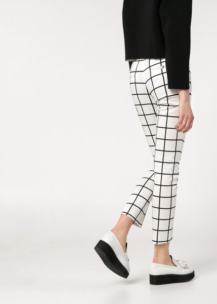 mango check trousers