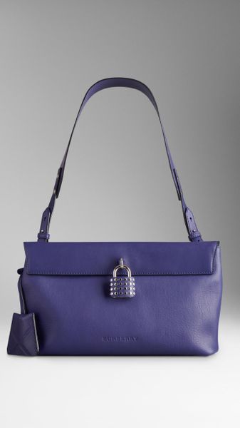 Burberry Medium Studded Padlock Leather Hobo Bag in Blue (lapis blue) Burberry Medium Studded Padlock Leather Hobo Bag in Blue (lapis blue)