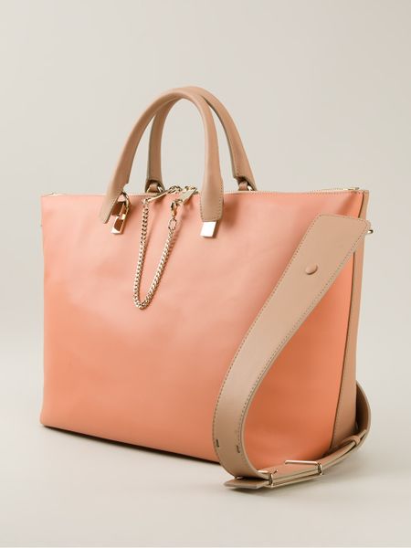 Chloé Large Baylee Tote In Pink Nude And Neutrals Lyst