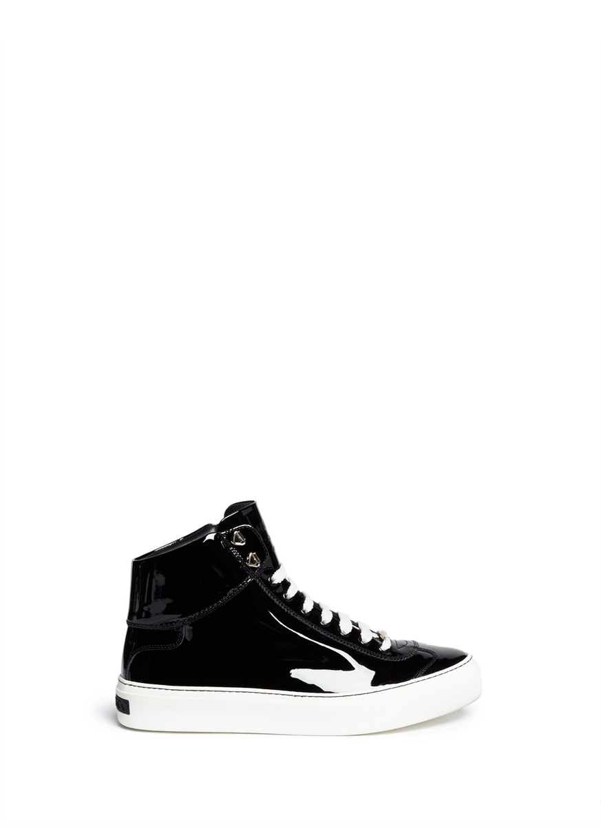 jimmy choo sneakers mens jimmy choo patent leather sneakers in black for lyst jimmy choo sneakers mens jimmy choo patent leather sneakers in black for lyst