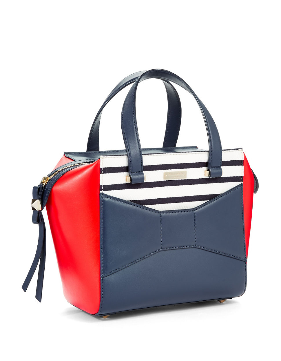 Kate Spade 2 Park Avenue Small Beau Handbag in Blue (CREAM/FRENCH NAVY