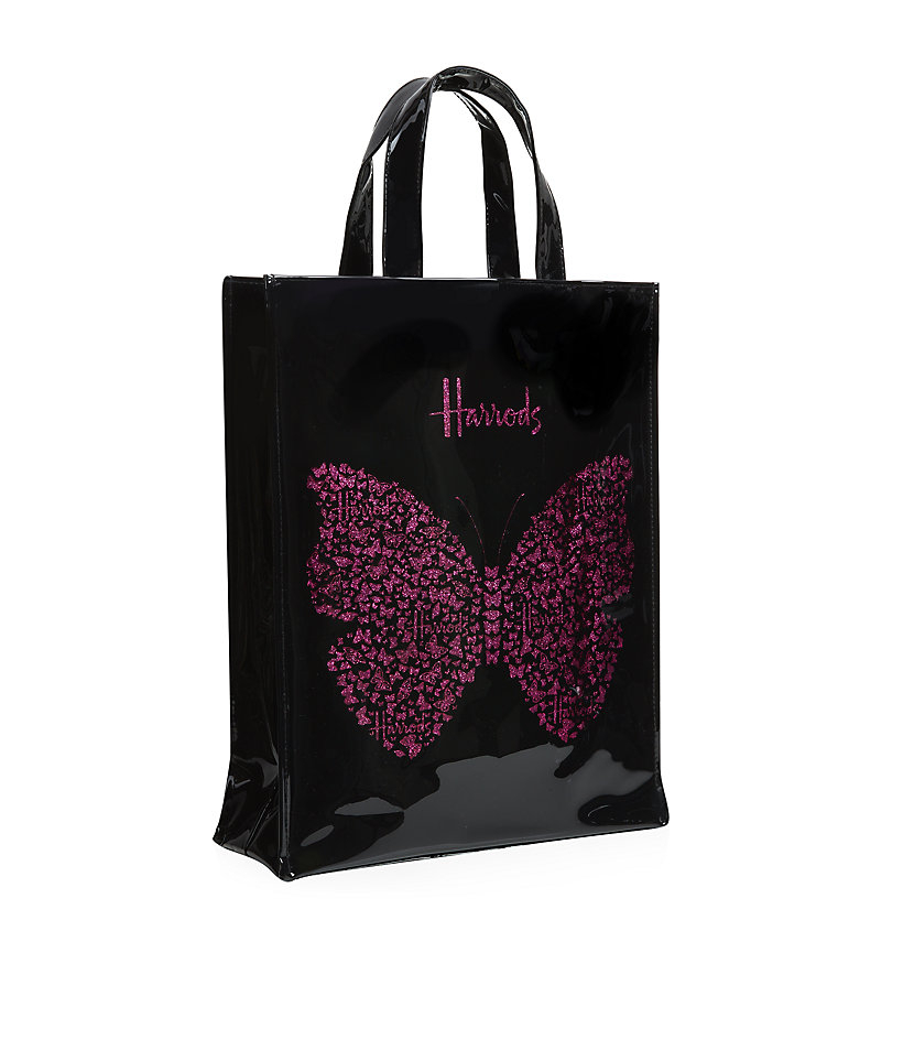 Harrods Medium Glitter Butterflies Shopper Bag in Pink | Lyst